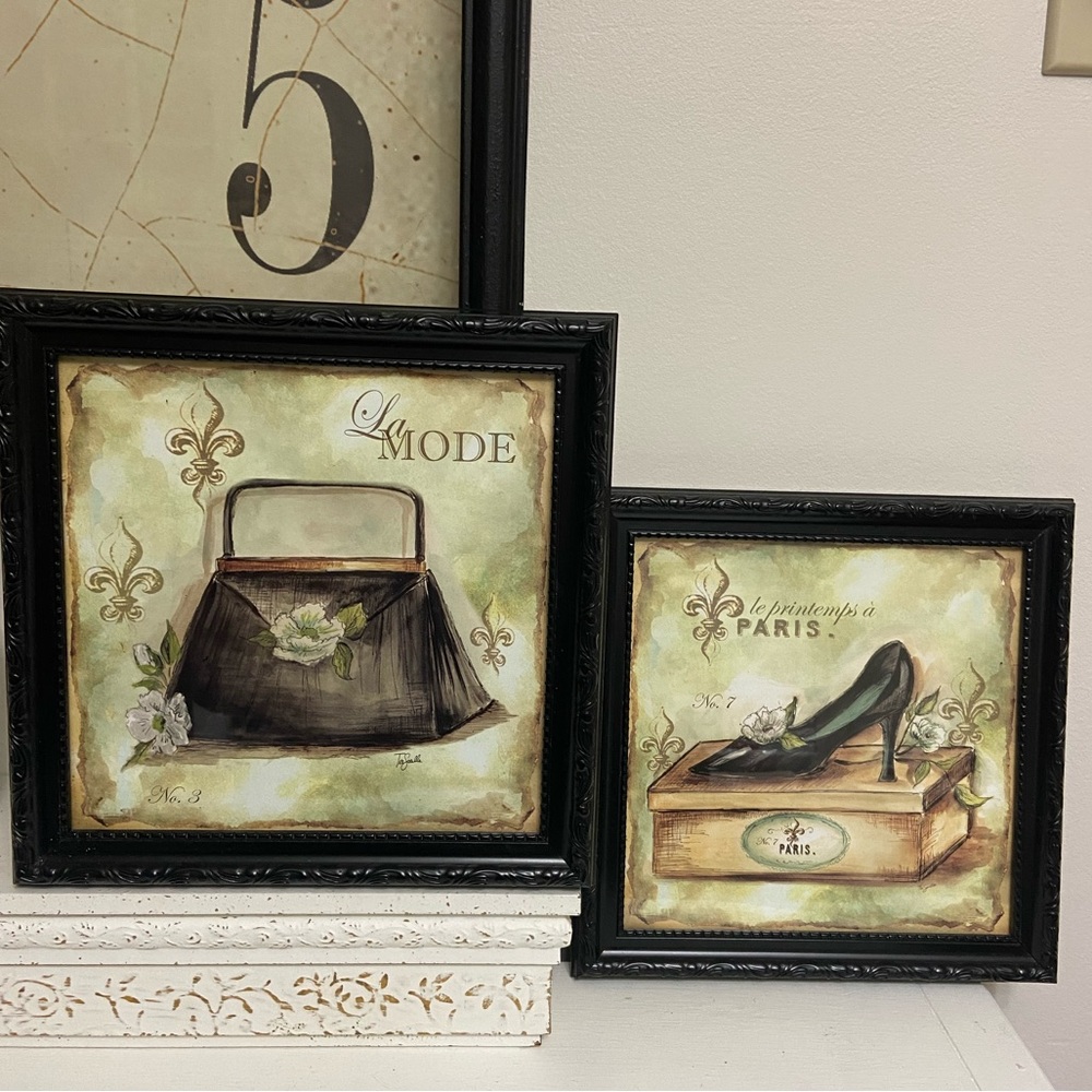 French Themed Prints Shoe & Purse